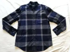 美品　ブラックレーベル クレストブリッジ　好配色　ボタンダウンシャツ　紺　L