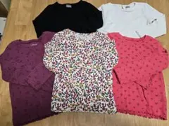 NEXT H&M Tシャツセット 5枚 黒 白 紫 花柄 ピンク