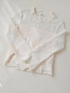 snidel 刺繍入りメッシュ長袖トップスのサムネイル