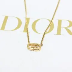 美品 Dior クリスチャンディオール CD ロゴ ゴールド ネックレス
