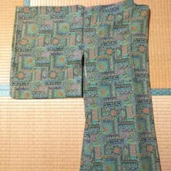 レトロ着物 多色幾何学模様