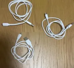 USB Type-A Micro USB Type-B 充電ケーブル 3点セット