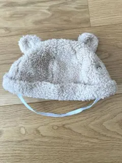 くま耳ニット帽子　ゴム付　42〜44センチ