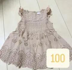 プティマイン 100 110 女の子 ワンピース 夏 ノンスリーブ シンプル