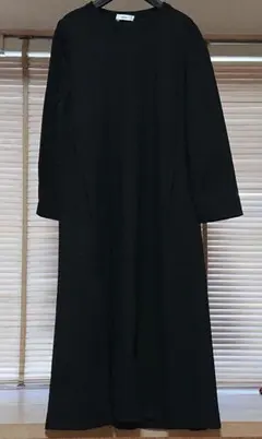 MNG マンゴー ワンピース ロングワンピース ブラック 黒 ポケット付き