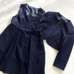 familiar ワンピース　ノーカラージャケットセットスーツ 美品　120