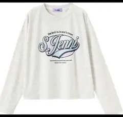 S.JENNI 長袖Tシャツ ロンT ロゴプリント ライトグレー 140 女の子