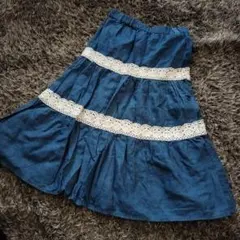 デニム風キッズロングスカート 17
