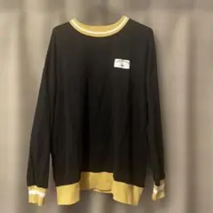 ブラック/イエロー 長袖トレーナー L