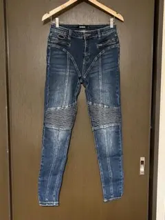Desigual デニム スキニーパンツ バイカーデザインのサムネイル
