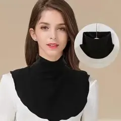 新品タートルネックウォーマー4色セット黒グレー茶クリームフェイクベルベット付け襟