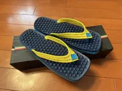 SENSI センシビーチサンダル ネイビー/イエロー/ターコイズ38〜39