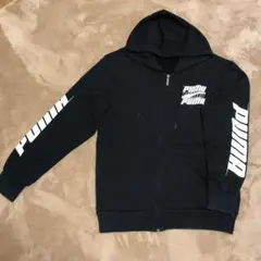 中古 PUMA プーマ メンズ スウェット ジップパーカー 黒 M パーカー