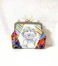 ハンドメイド がま口ポーチ ロラライハリス ゴルフレディ - メルカリ