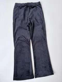 【GU/ジーユー】ヌクヌクニットコールフレアパンツ ブラック 120cm
