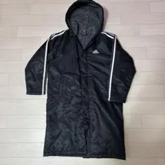 adidas アディダス　ベンチコート ブラック 内側ボア　140
