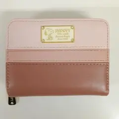 SNOOPY 二つ折り財布 ベージュ×ピンク系のサムネイル