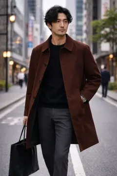 新品タグ付き・大きいサイズ】KEITH アンゴラ混ウールコート 42 大きい 