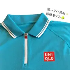 【美品】UNIQLO ドライEX ハーフジップ ポロシャツ 錦織圭モデルのサムネイル