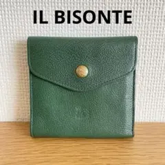 IL BISONTE イルビゾンテ　レザーウォレット　小銭入れ付き二つ折り財布
