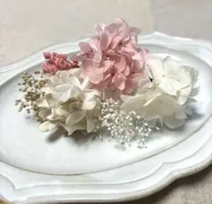 H68 ドライフラワー髪飾りヘッドドレス　成人式結婚式前撮り卒業式祭り浴衣七五三