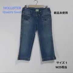 新品 HOLLISTER ウォッシュ- ヴィンテージ 加工 ローライズデニム1のサムネイル
