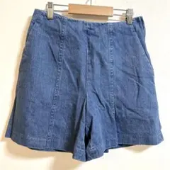 ADAM ET ROPE デニムキュロットパンツ 36 S ショートパンツのサムネイル