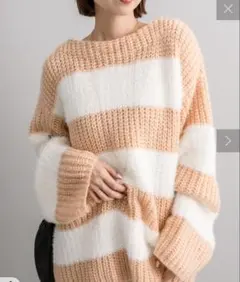 mystic シャギーボーダーニット