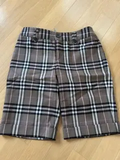 レディース　Burberry ハーフチェックパンツ　USED 最終価格
