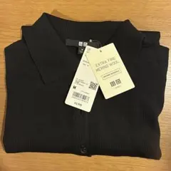 UNIQLO メリノポロセーター長袖　ブラック