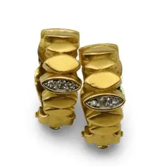 NINA RICCI イヤリング ゴールド ラインストーン ヴィンテージ 高級感