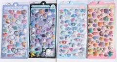 ボンボンドロップ風シール・3Dシール・ぷくぷくシール・4枚(4種類各1枚づつ)