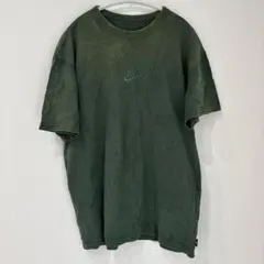ナイキ 刺繍センターロゴ Tシャツ 緑 グリーン フェード感 古着 【L】