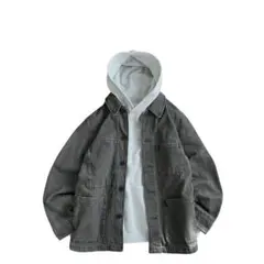 USED 00s デニム カバーオール ブラック デニムジャケット【美品】