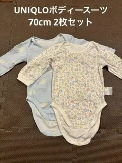 UNIQLO 長袖ボディスーツ 70cm 2枚セット