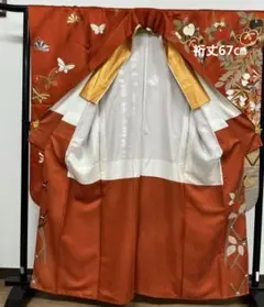 振袖 オレンジ 系・正絹