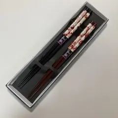 天然木 日本の美 和紙 夫婦箸 お箸セット 箱入り 新品未使用