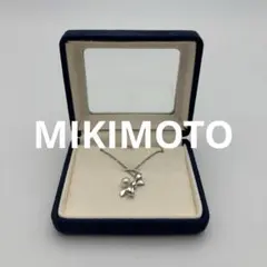 極美品✨MIKIMOTO ミキモト アコヤ真珠 リボン ネックレス シルバー