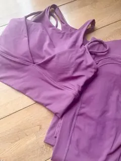 yomoment パープル ヨガウェア セット