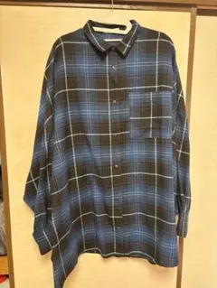 Helmダークブルーチェックオーバーシャツ