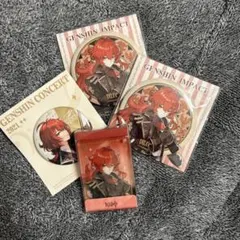 原神 ディルック 缶バッジ×3 アクリルペンダント×1