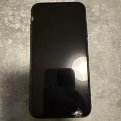 Apple iPhone XR ブラック 画面ひびあり