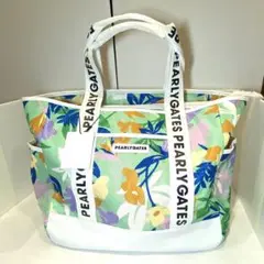 【新品未使用】PEARLY GATES ボタニカル柄メッシュトートバッグ