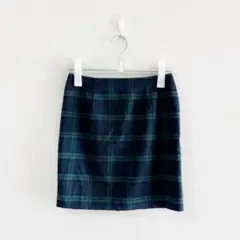 トランテアンソンドゥモード ミニタイトスカート チェック ネイビー グリーン