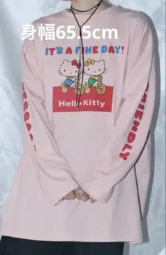 週末SALE❤️ Hello Kitty 長袖Tシャツ キティ ピンク ロンT