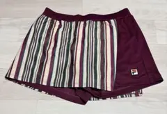 フィラ レディース テニス ショートパンツ スコート Sサイズ ワイン 新品