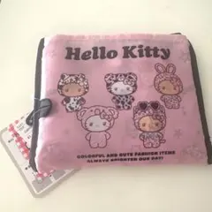 헬로 키티 쇼핑백 에코백 핑크아베일 표범 무늬 걸