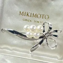 ア*ラ様 美品 MIKIMOTO ミキモト K14 パール ブローチ 愛子様着用