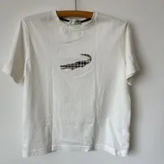 ビンテージ　Crocodile チェック柄ワニロゴ Tシャツ M