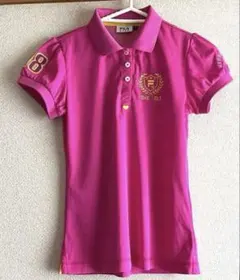 FILA フィラ ゴルフ レディース 半袖ポロシャツ ピンク Ｍ　刺繍入り